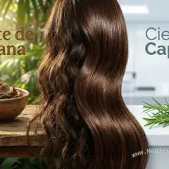 Aceite de Batana: un tesoro natural para un cabello radiante y saludable. Muestra la transformación de un cabello rizado a liso y brillante.