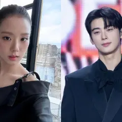 Jisoo y su posible pareja, Cha Eun-woo, posan para la cámara.