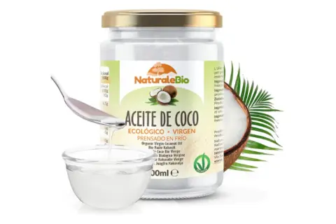 Aceite de coco orgánico virgen, ideal para cocinar y cuidar tu piel. Descubre para qué sirve el aceite de coco.